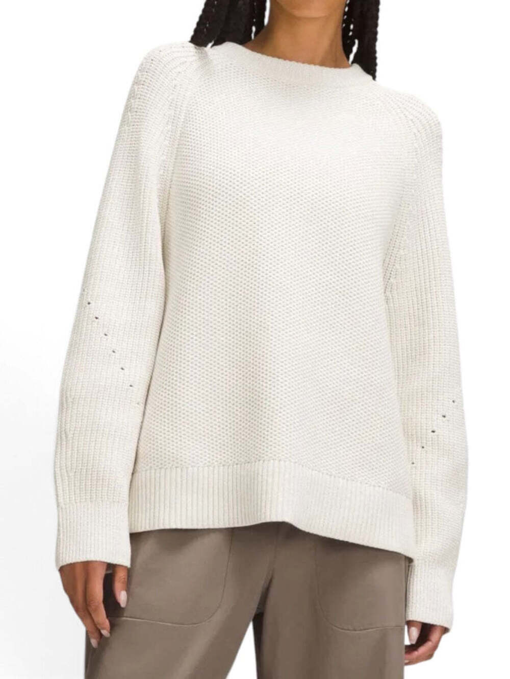 Lululemon Women’s Honeycomb Sweater Cream Size Medium
